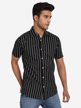 Mens Double Strip Half Sleeve Shirt